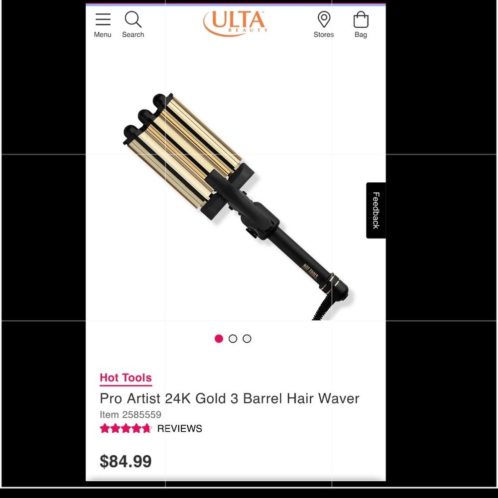 HOT TOOLS 3 Barrel Hair Waver *Used*